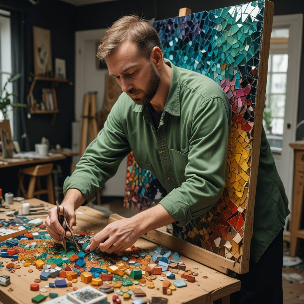 Light and Reflections in Glass Bottle Art